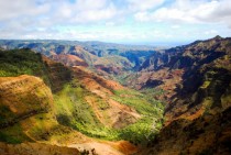 Waimea Canyon also know as the Grand Canyon of the Pacific is a canyon on the island of Kauai It is  miles long  km and up to ft  m deep It was also was formed not by erosion but a collapse of the volcano that created Kauai 