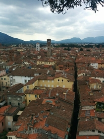 Walked city of Lucca Italy