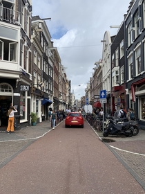 Walking down the calm streets of Amsterdam
