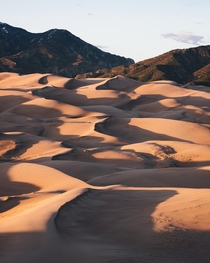 Watching the shadows get longer at Great Sand Dunes National Park and Preserve in Colorado 