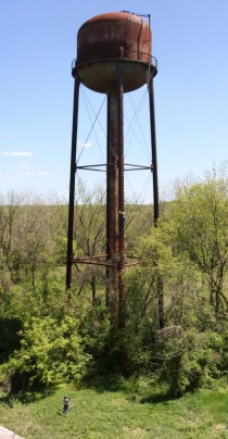 Water tower in an abandoned industrial park near Philadelphia 