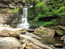 Waterfall at Fillmore Glen State Park in New York 