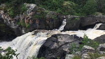 Waterfall in Kip-Kig-Iwan Ontario Canada  