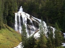 Waterfall near Jasper National park BC Canada 