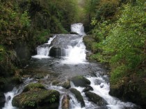 Waterfall on The River Lyn Devon England 