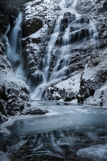 Waterfalls are always worth a visit in the winter North Vancouver British Columbia 