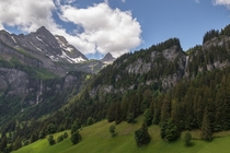 Waterfalls Mountains - Braunwald Switzerland 