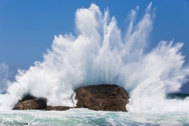Waves crashing at Redgate Beach Western Australia OC 