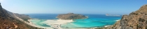 We hiked over a mountain and this was on the other side Balos Lagoon in Crete Greece 