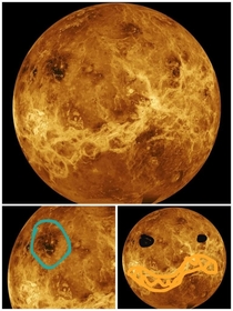 We know that Venus is total hell for us when planets surface looks like a monster and there is also a shy skeleton in the right corner