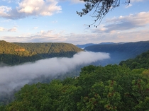 We made sure to get here just before sunrise so we could watch the day break over the New River Gorge in West Virginia 