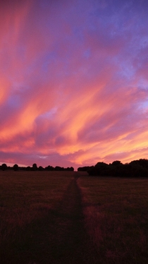 Went out for a run under this beautiful sunset Basingstoke UK 