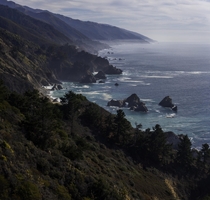 Where the mountains meet the ocean Big Sur California 
