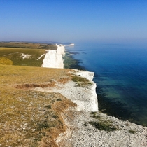 White cliffs in Seven Sisters NP England 