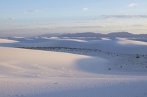 White Sands National Monument is breathtaking just before sunset OC 