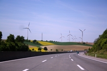 Wind turbines at the Autobahn A 