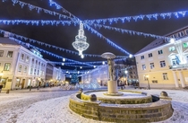 Winter decorations in Tartu Estonia 