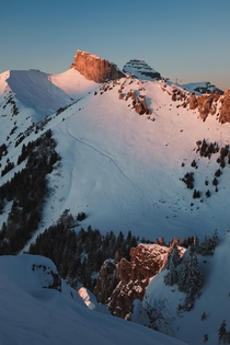 Winter Dusk Switzerland  