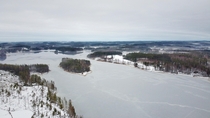 Winter in Finland from above 