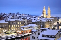 Winter in Zurich Switzerland 