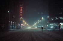 Winter storm in New York City