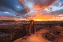 Winter Sunset at Delicate Arch Utah USA  IG jonnyhill_uk
