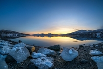 Winter sunset at Tromso Kommune Troms Fylke Norway By John A Hemmingsen 
