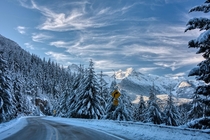 Winter wonderland North Cascades Highway WA