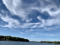 Wisconsin sky over Okauchee lake