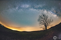With ample places to park and camp Big Meadows at Shenandoah National Park VA is a great place to see the Milky Way Galaxy during the summer months 