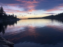 Woke up early to fish and captured this sunrise Big Bear Lake CA 