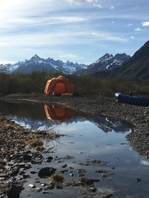 Woke up to this beautiful view and many more like it Rafting Wood-Tikchick State Park Alaska Lake Kulik to Beverley and Silver Horn 