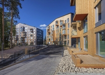 Wooden apartment buildings in Jyvskyl Finland