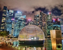 Worlds First Floating Apple Store rd flagship store in Singapore and th store globally Designed by Foster  Partners
