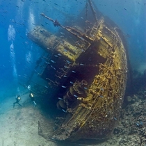 Wreck of merchant ship