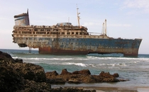Wreck of the SS America  Fuerteventura Canary Islands