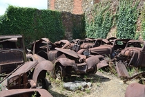WWII Bombed out cars Oradour-Sur-Glane France 