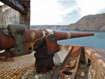 WWII-era gun guarding St Johns harbour NL 