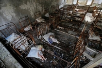 x About  miles from Chernobyl lies the city of Pripyat where this kindergarten was left to rot in the fallout