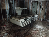 X Ray machine inside Abandoned hospital after Hurricane Katrina x