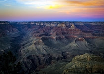 Yavapai Point Sunset South RIm of the Grand Canyon  mm f ISO f  sec