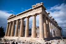 YeahIts the Parthenon It is arguably the most recognized building int he world sitting atop the Acropolis in Athens 