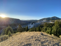 Yellowstone National Park Mammoth Hot Springs Early Morning  x