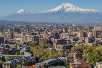 Yerevan skyline with Mount Ararat - Armenia 