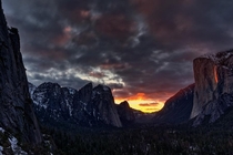 Yesterday Evening at Horsetail Fall Yosemite National Park USA  OC   X   IG thelightexplorer