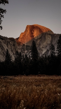 Yosemite CA  Half Dome at Sunset 
