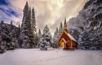 Yosemite Chapel In Winter  photo by William McIntosh