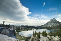 Yosemite National Park - Upper Cathedral Lake and Cathedral Peak 
