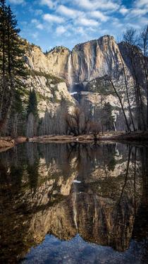 Yosemite reflections on a cold winter morning Yosemite California 