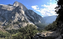 Yosemite Snow Creek Trails view of Half Dome 